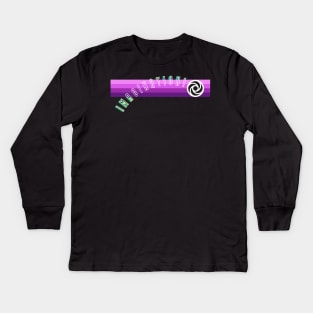 Journey Into Imagination Neon Stripe Logo Kids Long Sleeve T-Shirt